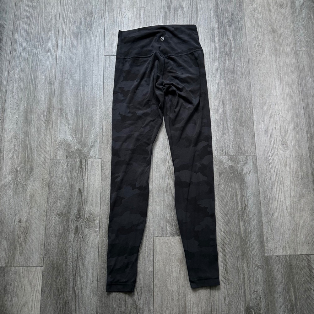 Lululemon Women's Size 6 Black Camo High Rise Full Length Leggings Soft